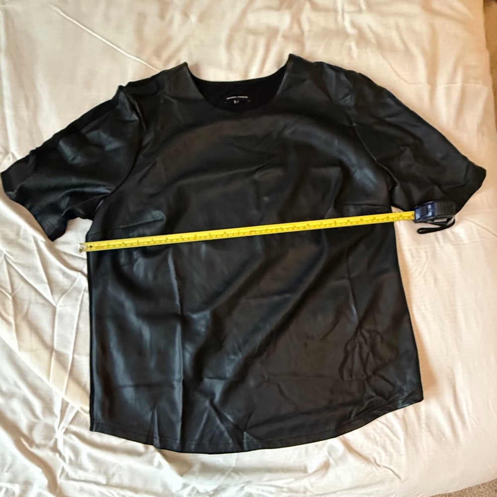 Universal Standard Piave Leatherette Top - Black M 18-20 - Picture 6 of 11